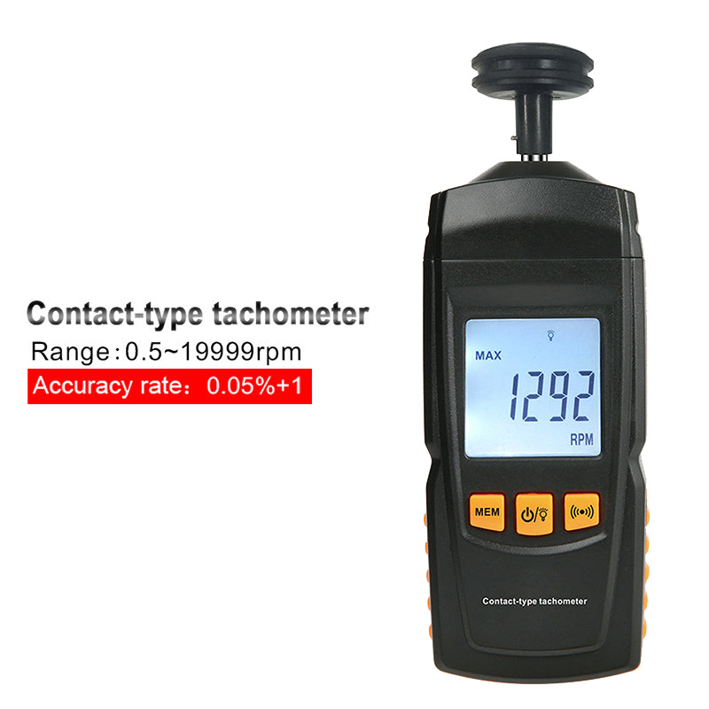 GM8906 Portable Digital Contact Motor Tachometer LCD Speedometer Tach RPM Tester