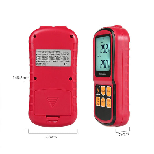 Digital Thermocouple Thermometer Temperature Dual-channel Meter Tester LCD