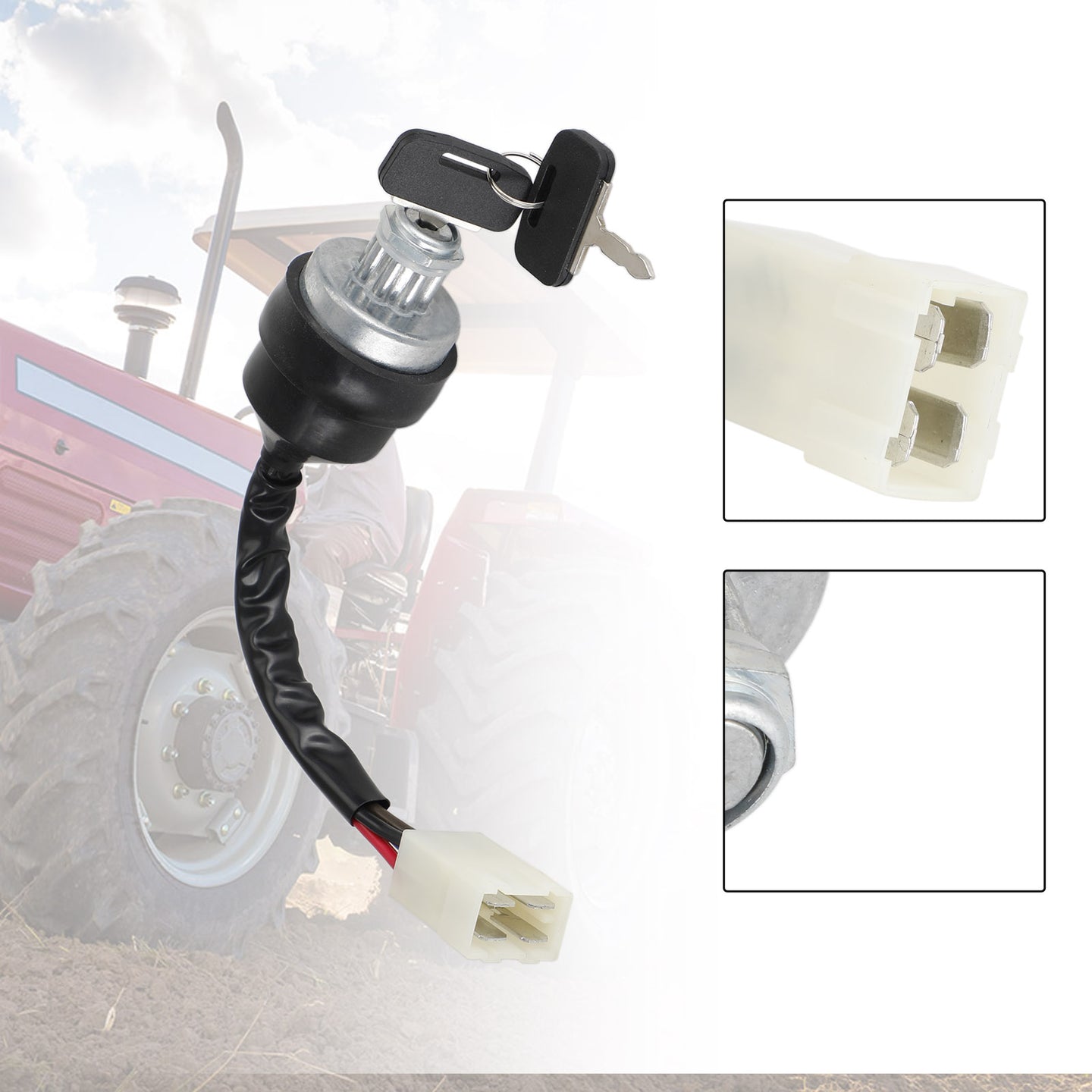 Ignition Switch W/2 Keys 3699692M92 Fits For Massy Ferguson Tractor Parts