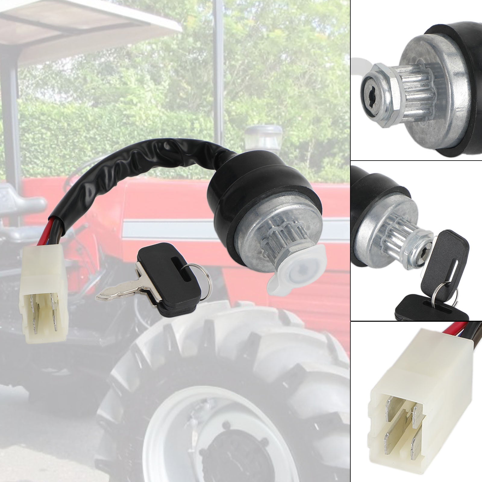 Ignition Switch W/2 Keys 3699692M92 Fits For Massy Ferguson Tractor Parts