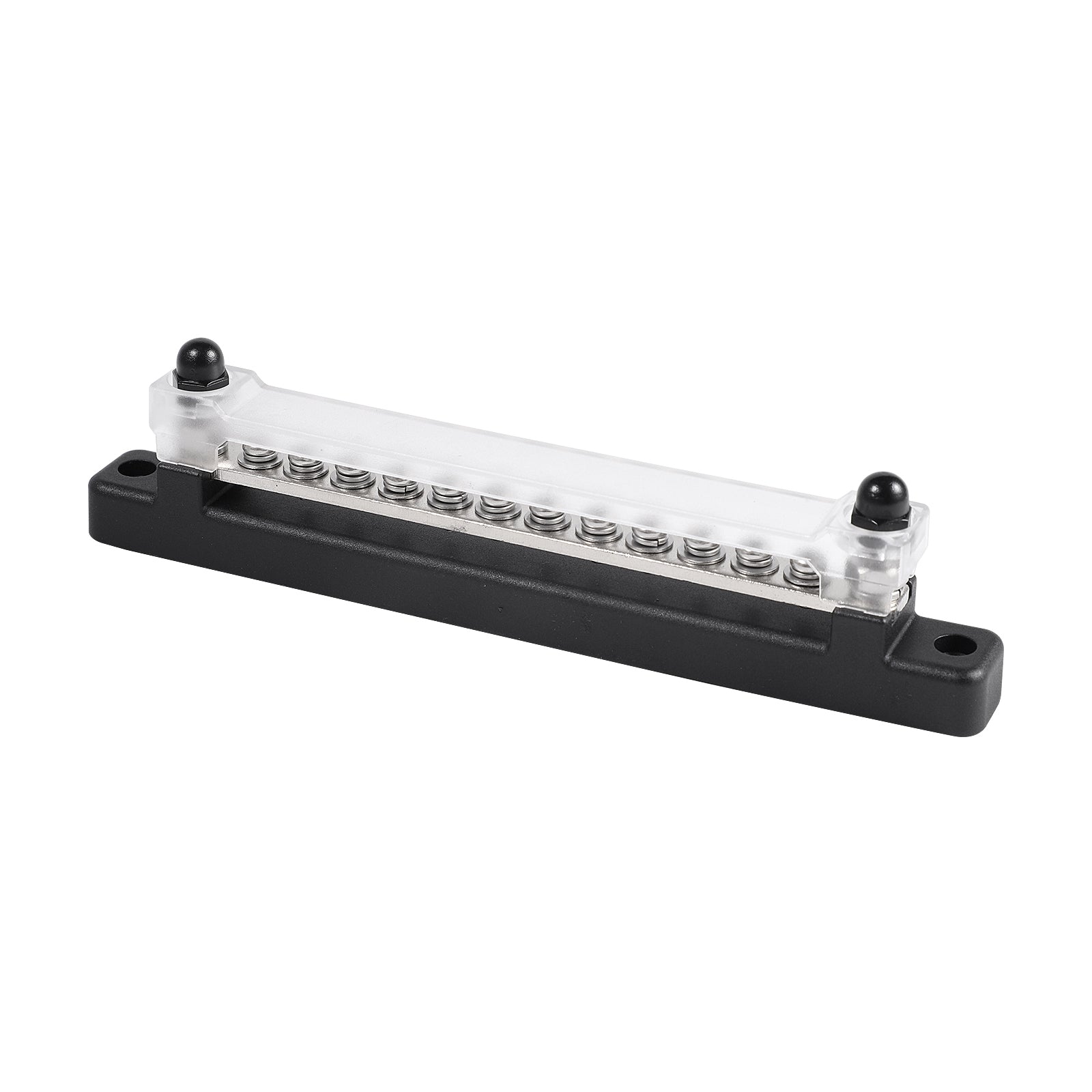 150A 12 Terminal Bus Bar Kit with Cover, Power & Ground Distribution Block for Automotive, Marine, RV & Solar