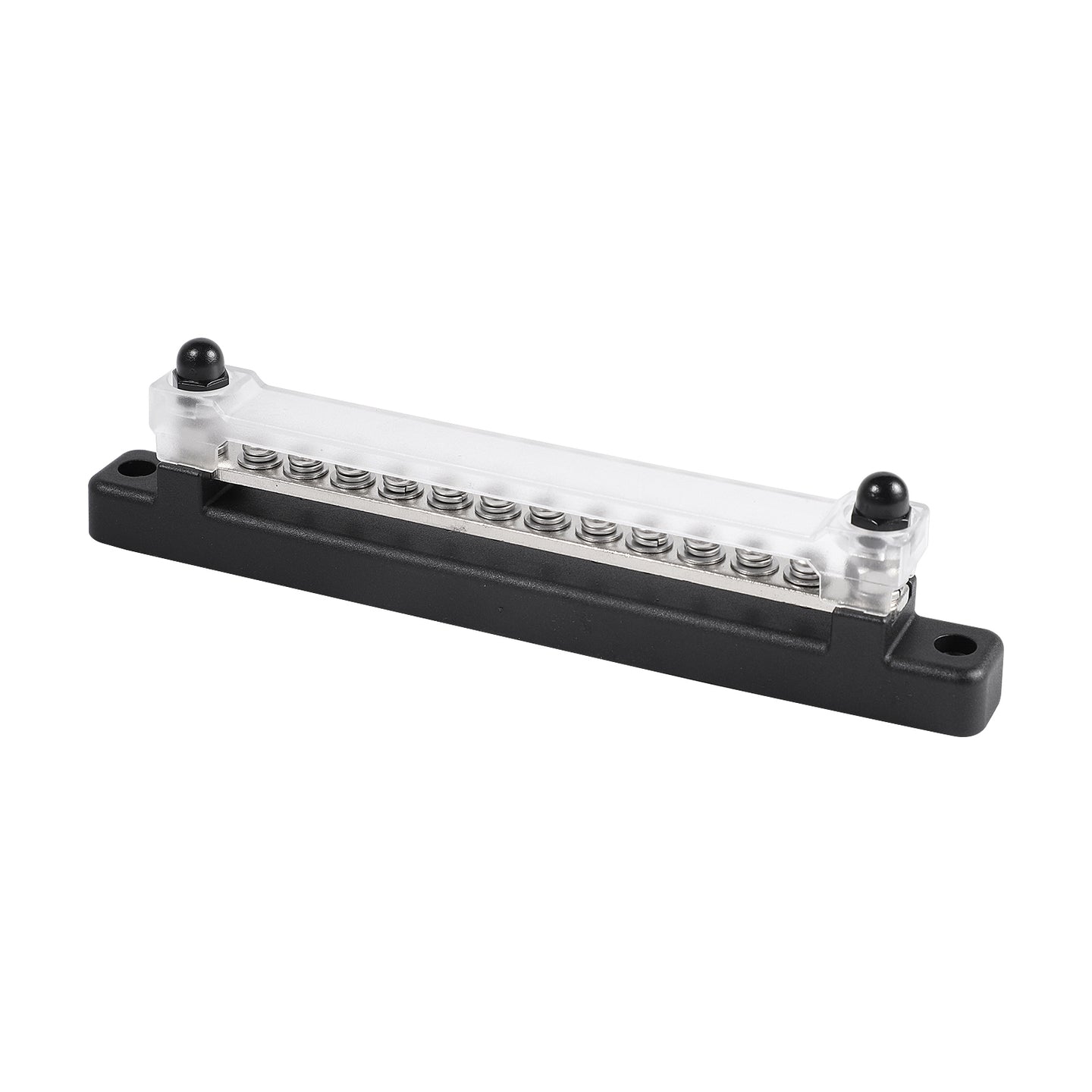 150A 12 Terminal Bus Bar Kit with Cover, Power & Ground Distribution Block for Automotive, Marine, RV & Solar