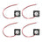 4x Brushless DC Cooling Blower Fan 5V 0.12A 2507S 25x25x7mm Sleeve 2 Pin Wire