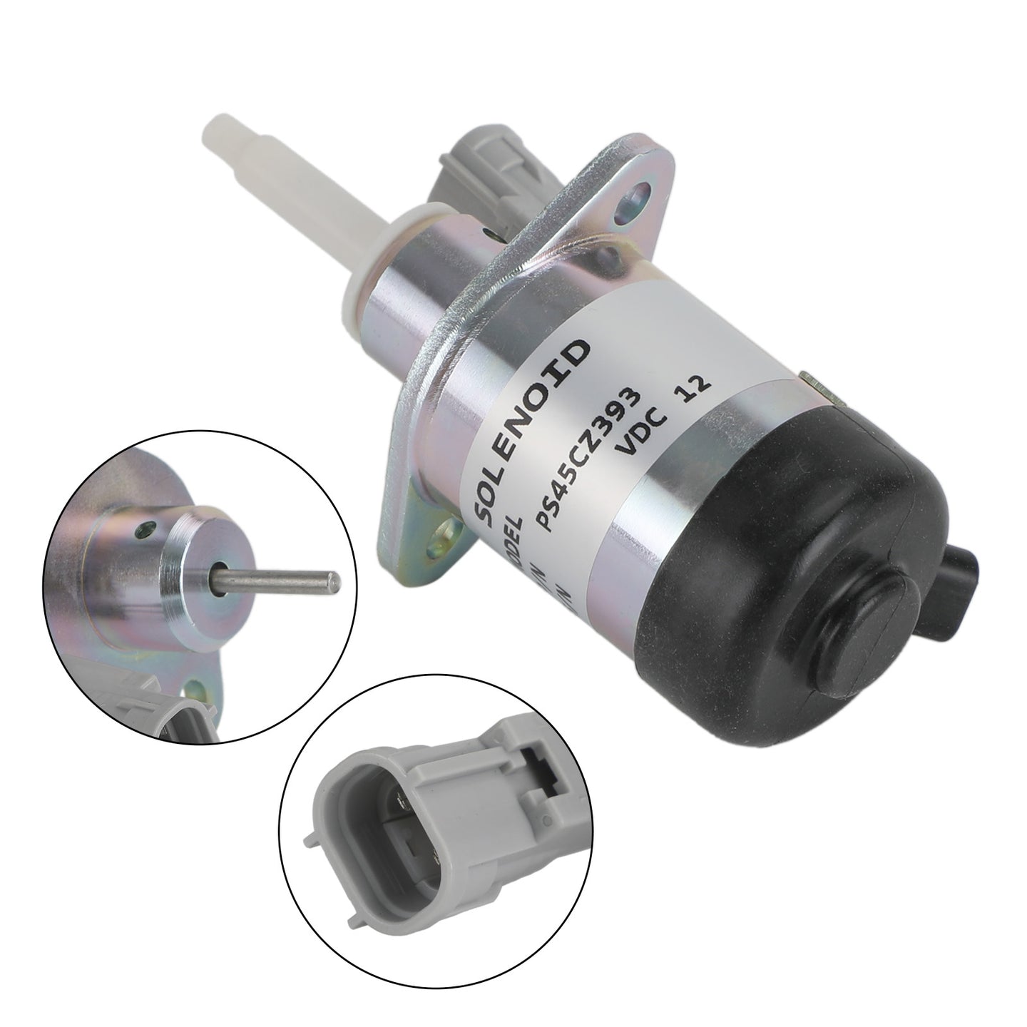 Fuel Shut Off Solenoid PS45CZ393 For Kubota V2607 V3307 Linde 1219 VOLVO55/80D