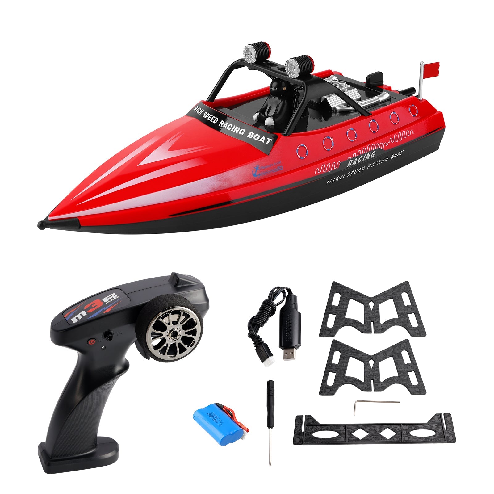 Wltoys WL917 RC Jet Boat RC Racing Boat 2.4GHz Remote Control Boat Toy Red (Copy)