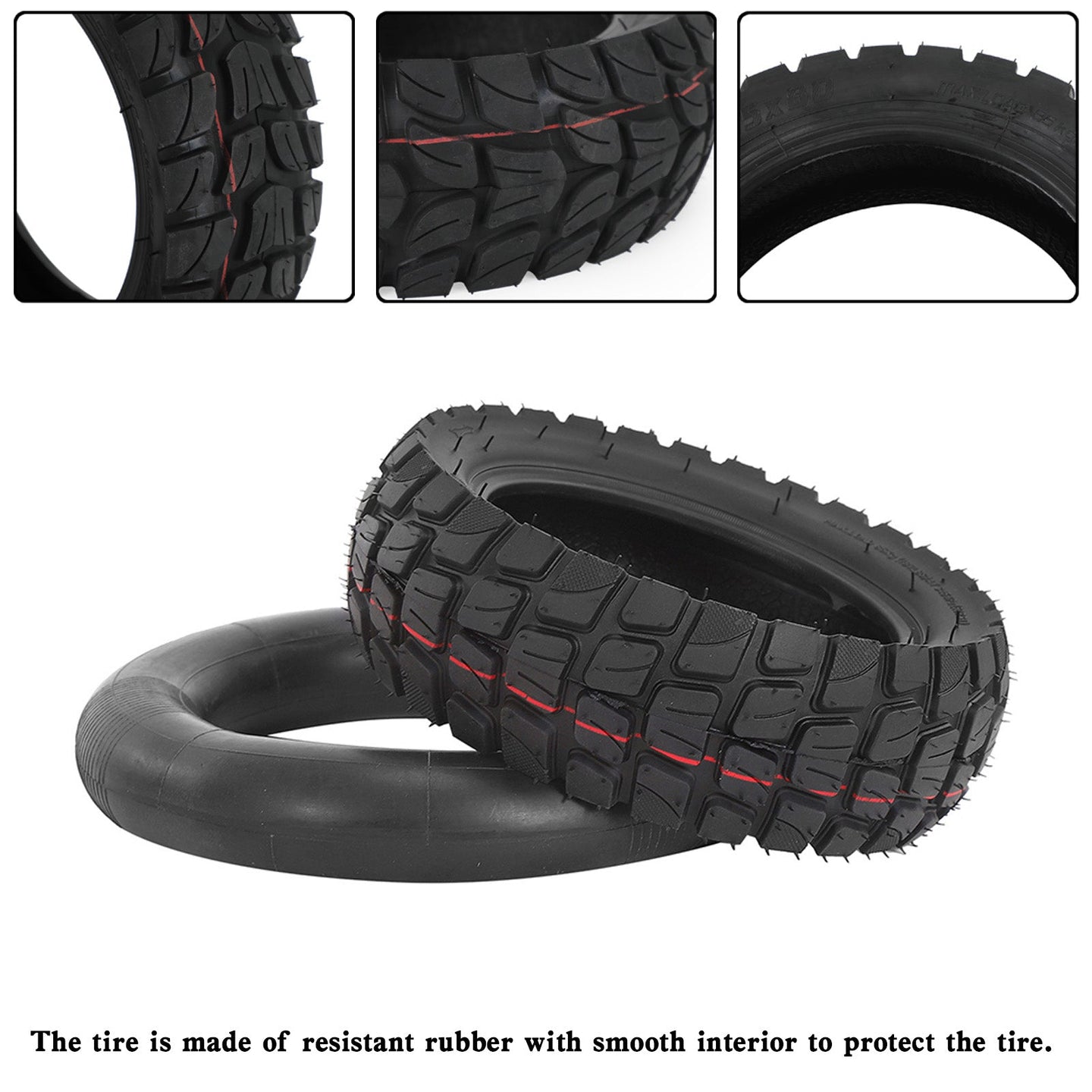 10x3 inch Off-Road Outer Tyre+Tube KUGOO M4 Zero etc 80/65-6 (Copy)