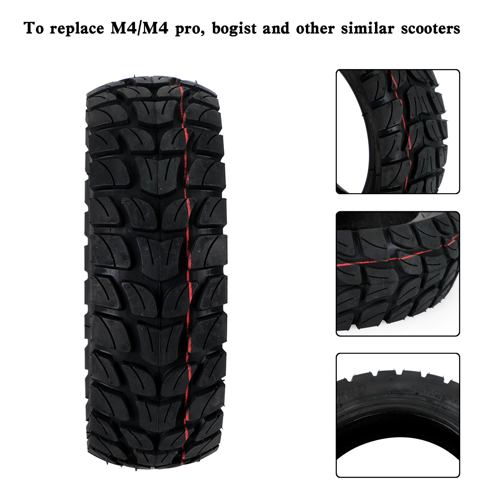 10x3 inch Off-Road Outer Tyre+Tube KUGOO M4 Zero etc 80/65-6 (Copy)