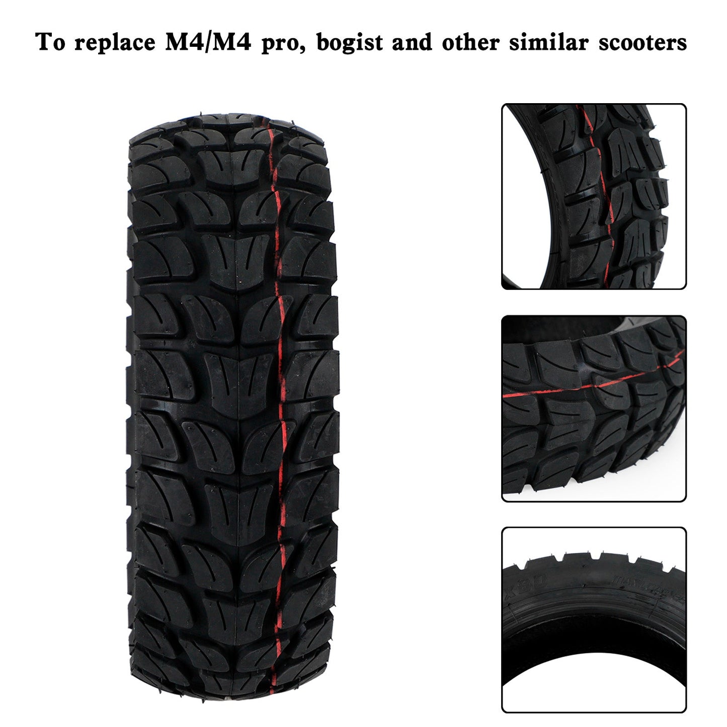 10x3 inch Off-Road Outer Tyre+Tube KUGOO M4 Zero etc 80/65-6