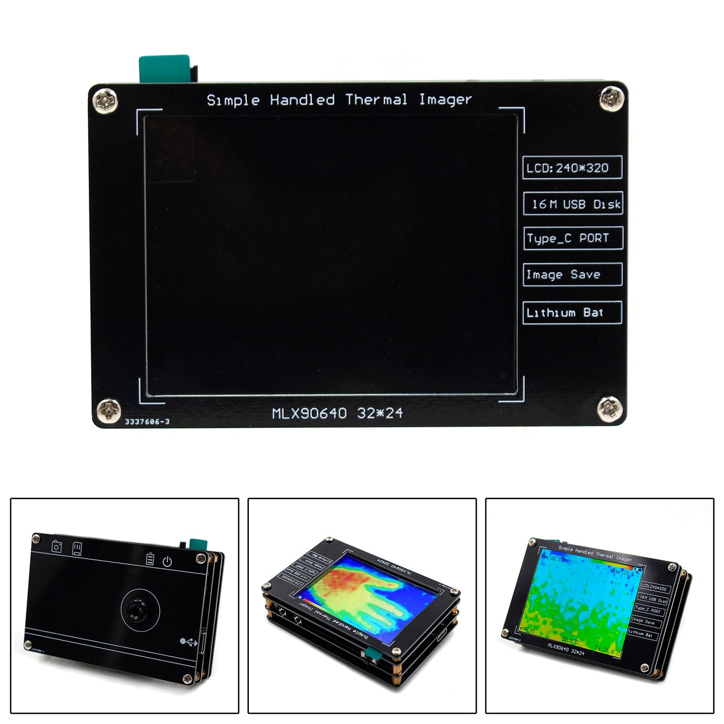 MLX90640 2.8" Thermal Imager Thermal Imaging Camera For Electronics Repairs