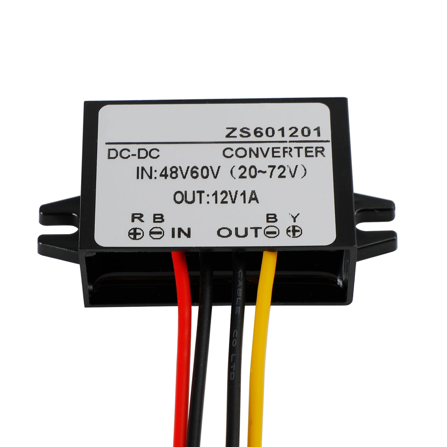 DC-DC Step Down Converter 20-72V to 12V 3A 36W, IP68 Waterproof Power Regulator for Golf Cart, Boat & Solar