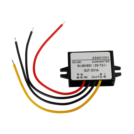 DC-DC Step Down Converter 20-72V to 12V 3A 36W, IP68 Waterproof Power Regulator for Golf Cart, Boat & Solar