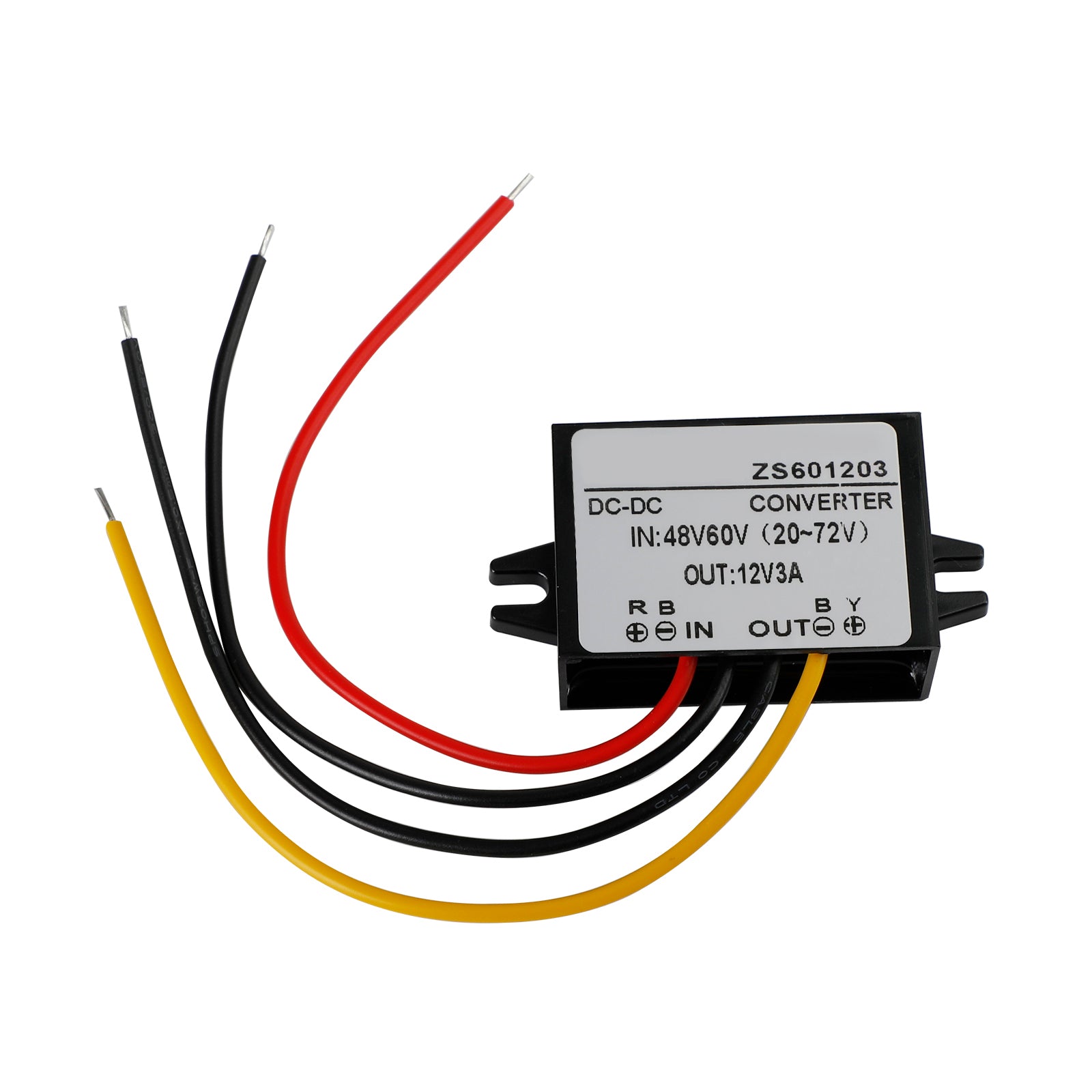 Waterproof DC-DC Converter 60V Step Down to 12V Car Power Supply Module, 3A