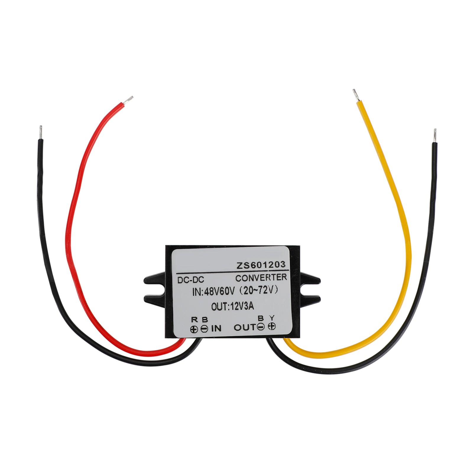 Waterproof DC-DC Converter 60V Step Down to 12V Car Power Supply Module, 3A