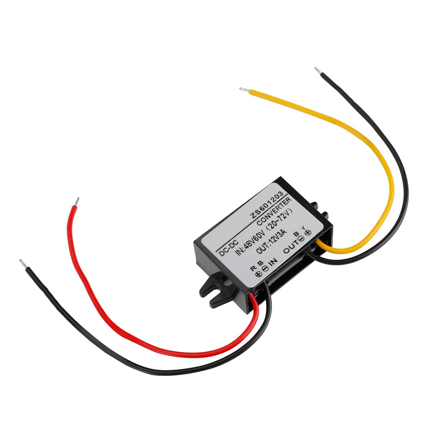 Waterproof DC-DC Converter 60V Step Down to 12V Car Power Supply Module, 3A