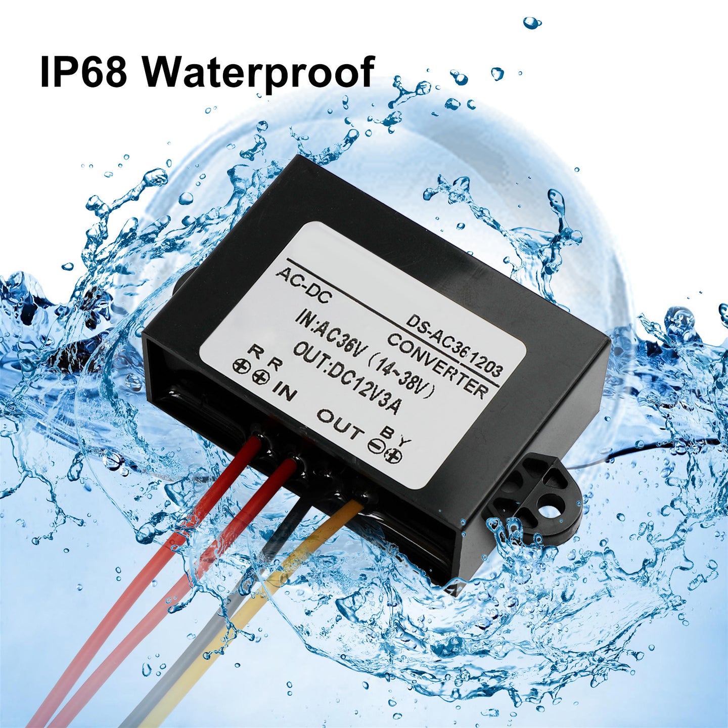 Waterproof AC-DC Converter AC 36V Step Down to DC12V Power Supply Module
