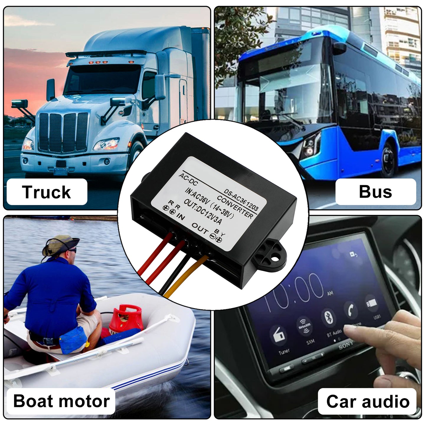 Waterproof AC-DC Converter AC 36V Step Down to DC12V Power Supply Module