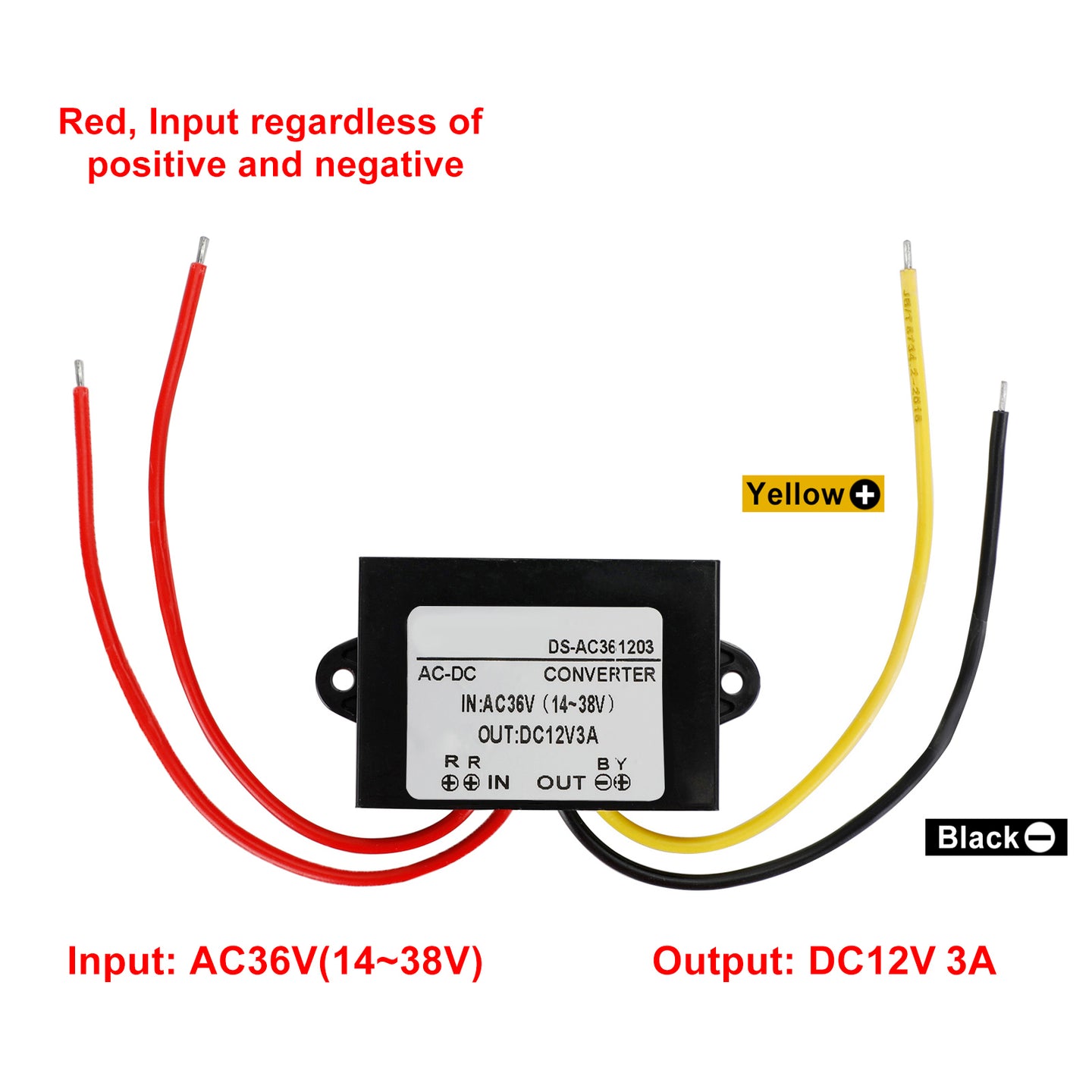 Waterproof AC-DC Converter AC 36V Step Down to DC12V Power Supply Module