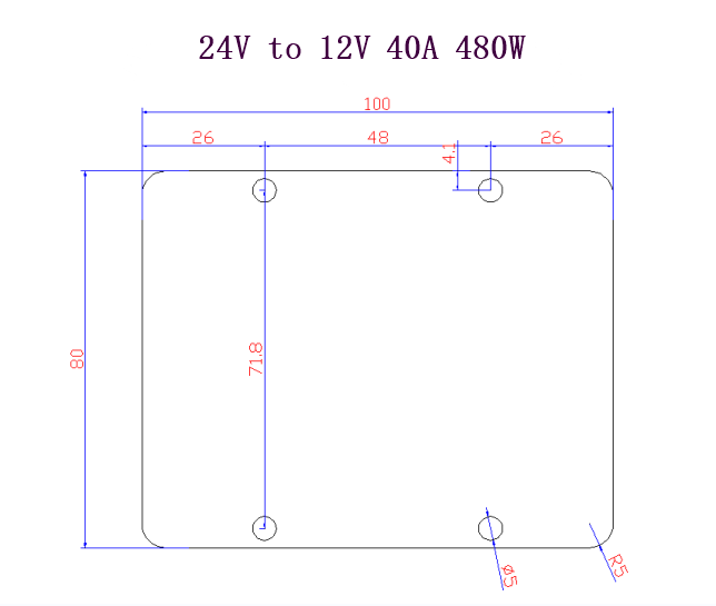 DC-DC Step Down Converter 30-120V to 12V 15A 180W, IP68 Waterproof Power Regulator for Golf Cart, Boat & Solar