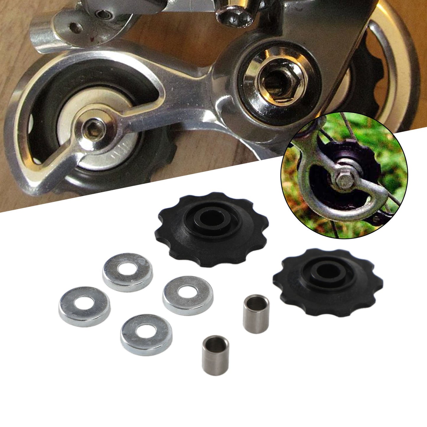 6mm Jockey Wheel Pulley Kit Vintage Simplex Suntour Derailleur (Copy)