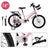 18" Kids Bike for Boys and Girls with auxiliary wheels & Rack Pink
