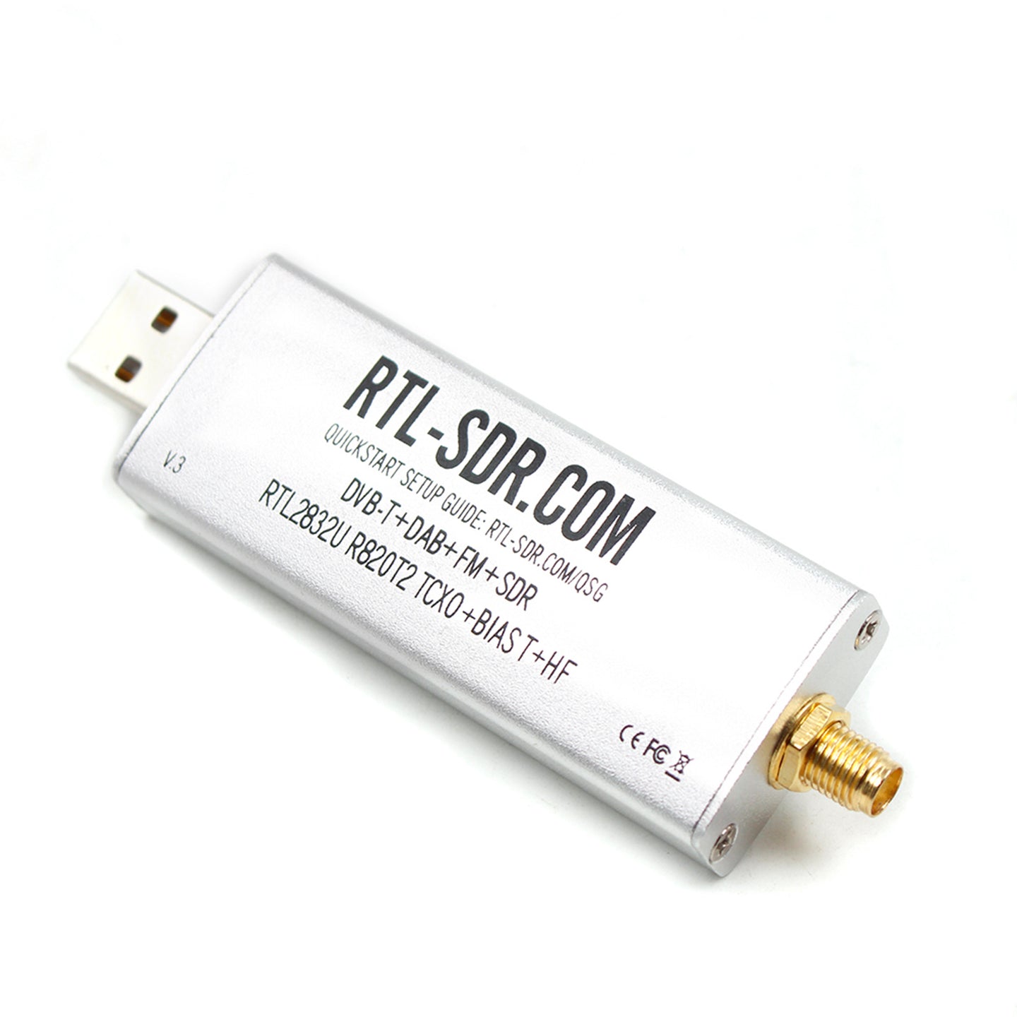 RTL-SDR Blog R820T2 RTL2832U 1PPM TCXO SMA Software Defined Radio