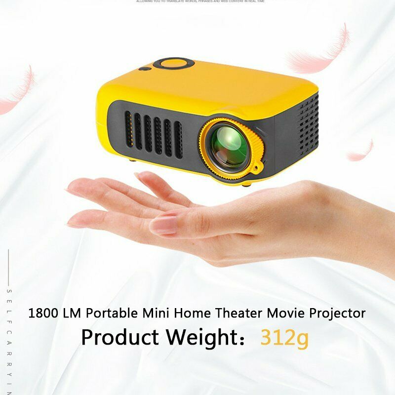 A2000 Mini Projector, 800 Lumens Portable 1080P Supported LCD Video Projector with Speaker, HDMI & USB for Movies