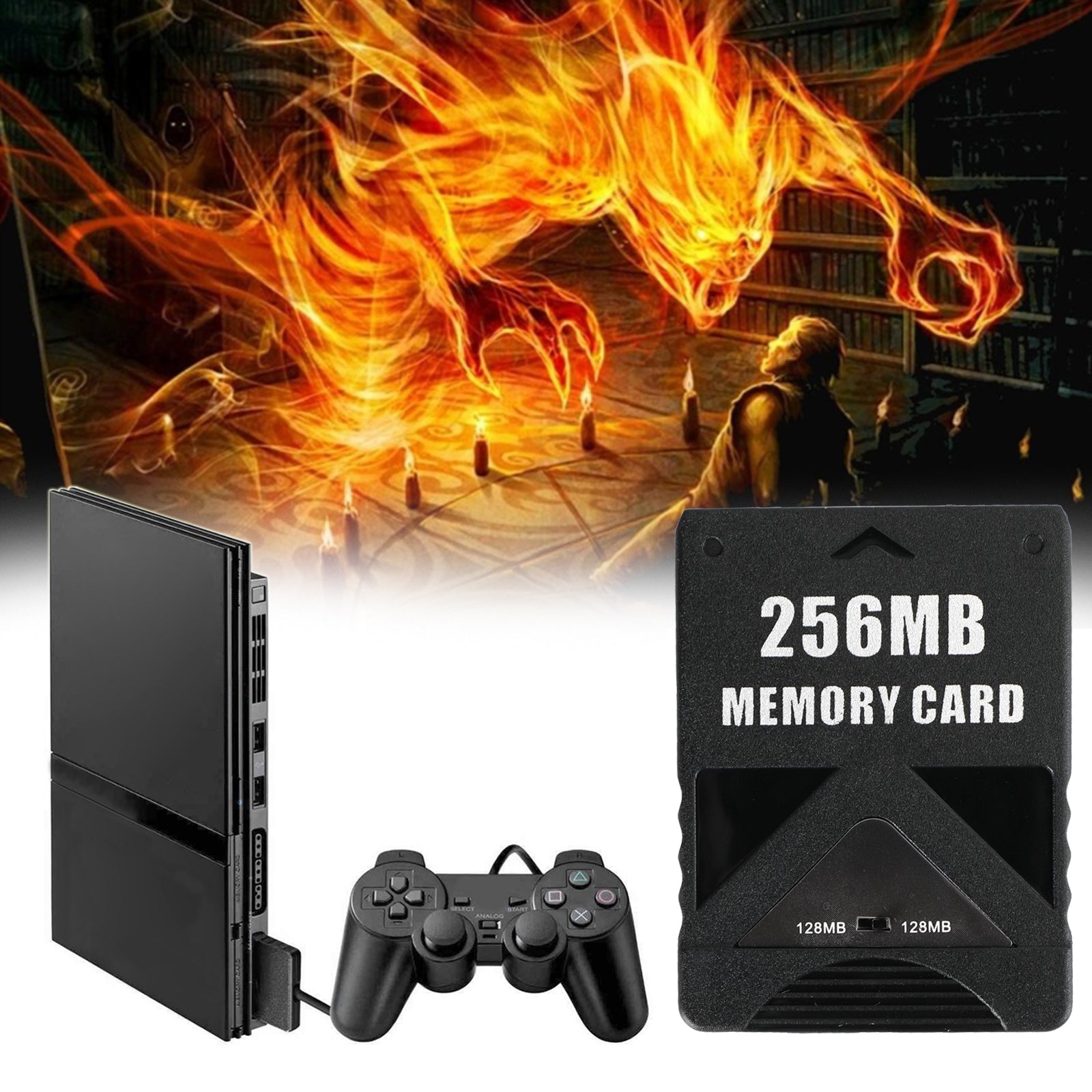256MB Megabyte Memory Card fit for Sony PS2 Slim Game Data Console