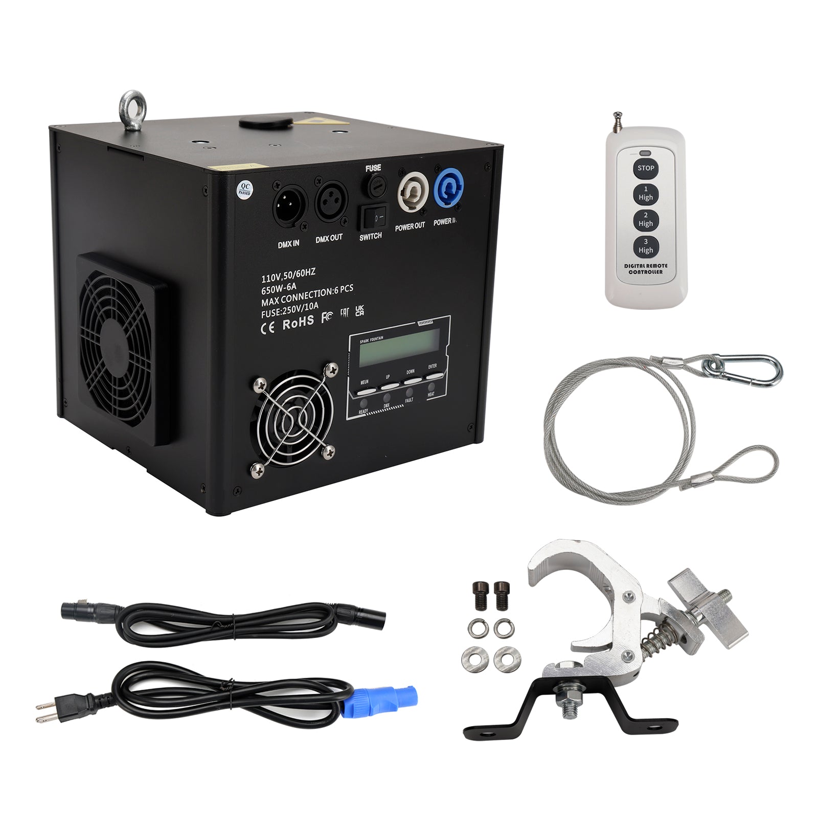 700W Cold Spark Firework Machine – DMX Stage Effect for Party, Wedding, Event Downward Spray