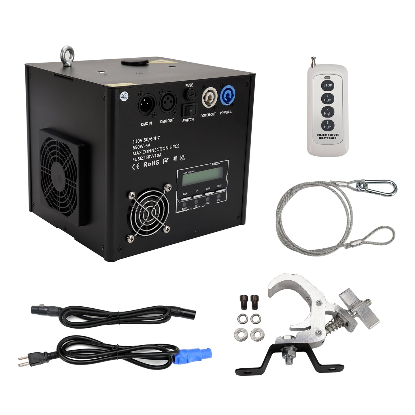 700W Cold Spark Firework Machine – DMX Stage Effect for Party, Wedding, Event Downward Spray