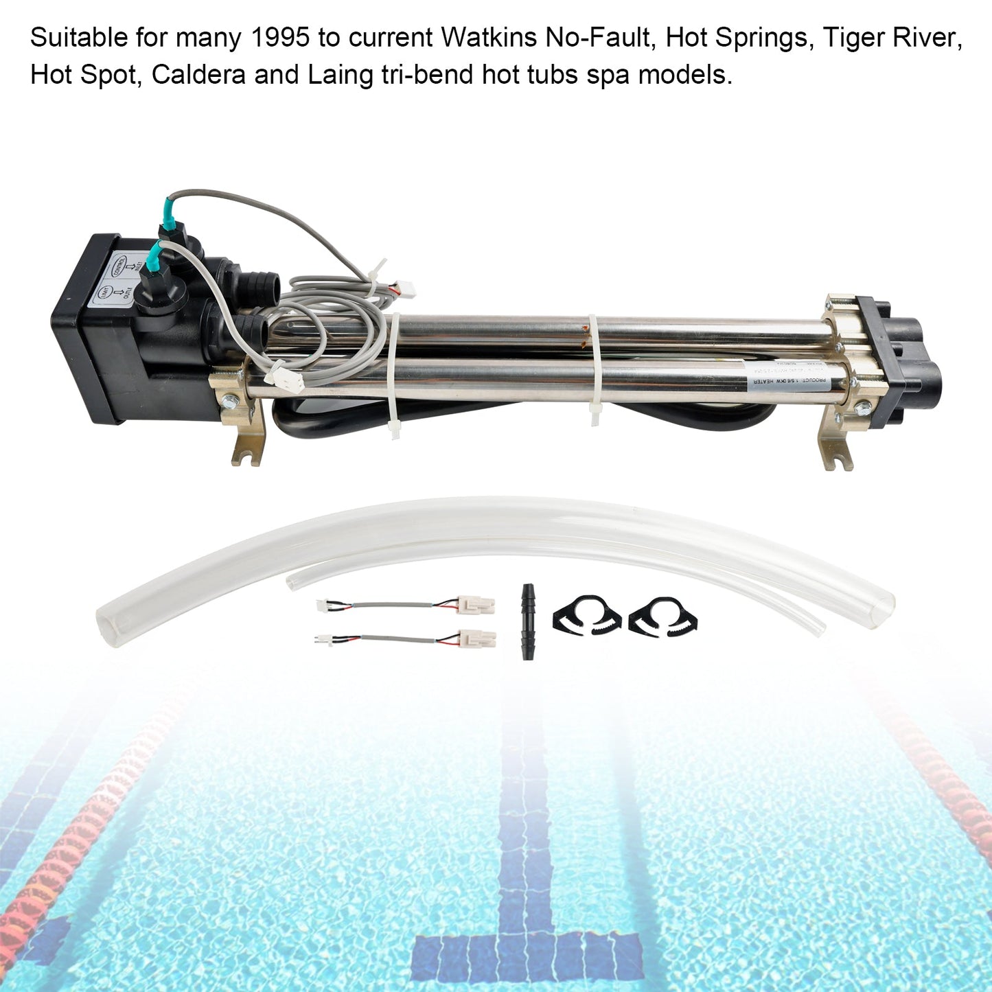No-Fault Titanium Spa Heater for Hot Spring/Watkins/Caldera/Tiger River 73791-4KW