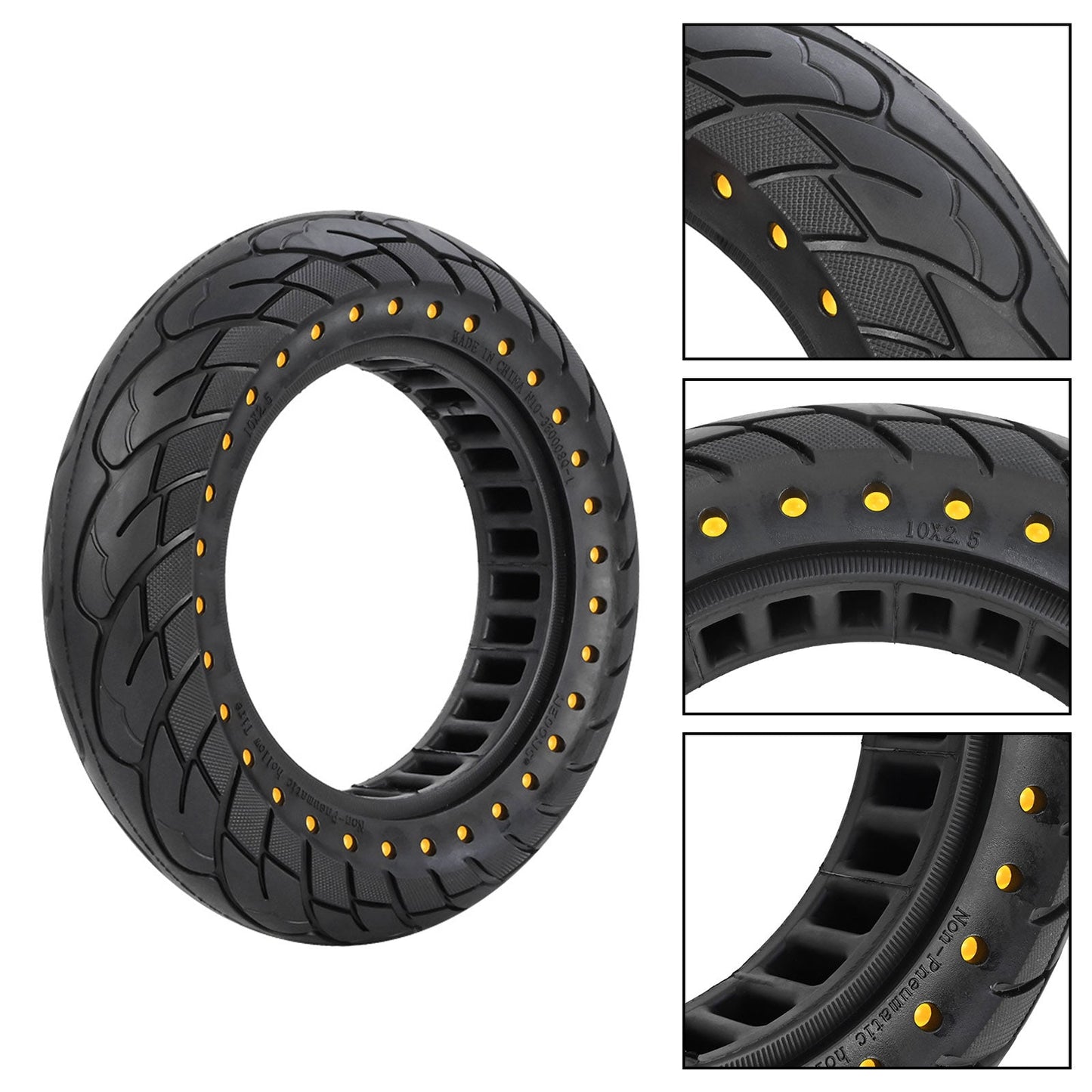 10x2.5 Solid Honeycomb Tire 60/70-6.5 for KUGOO M4 Replace