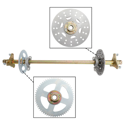 29 inch ATV Quad Go Kart Rear Live Axle Kit Sprocket Brake Hub