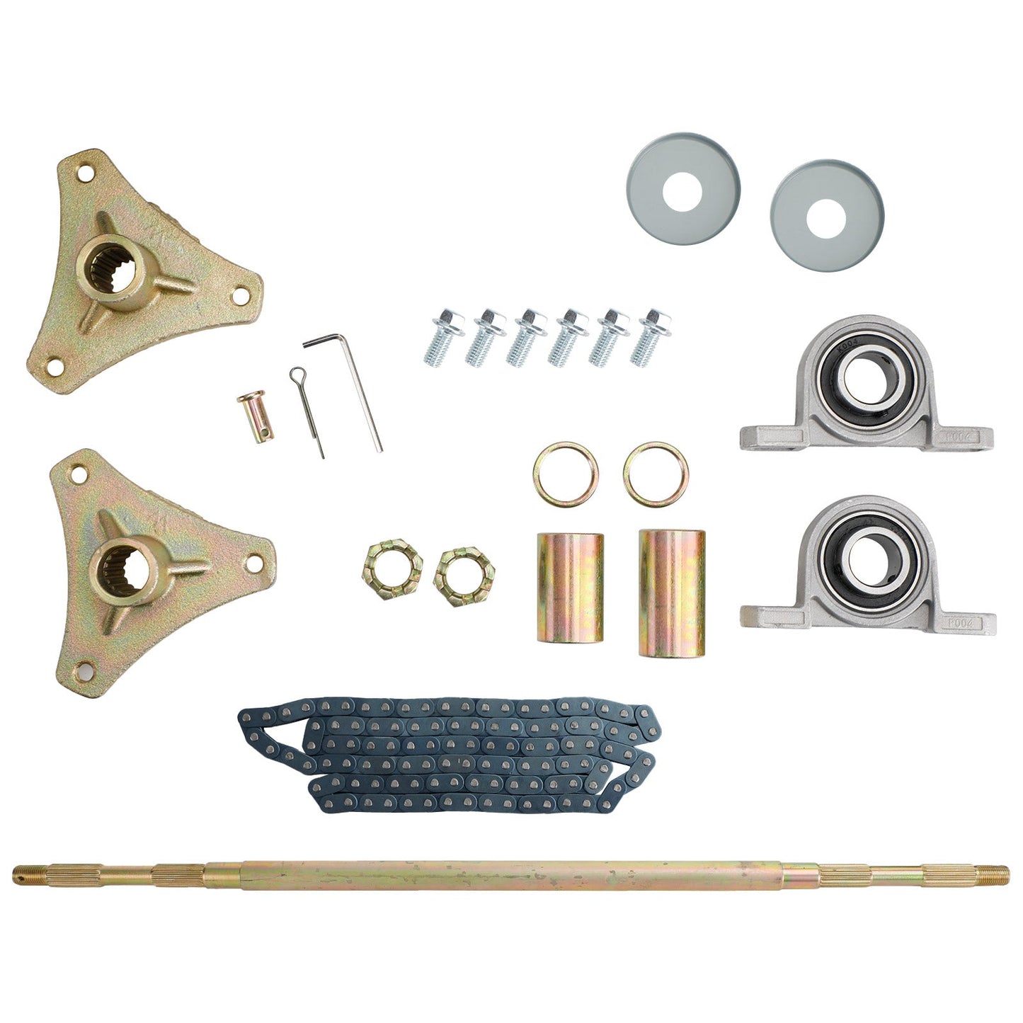 29 inch ATV Quad Go Kart Rear Live Axle Kit Sprocket Brake Hub