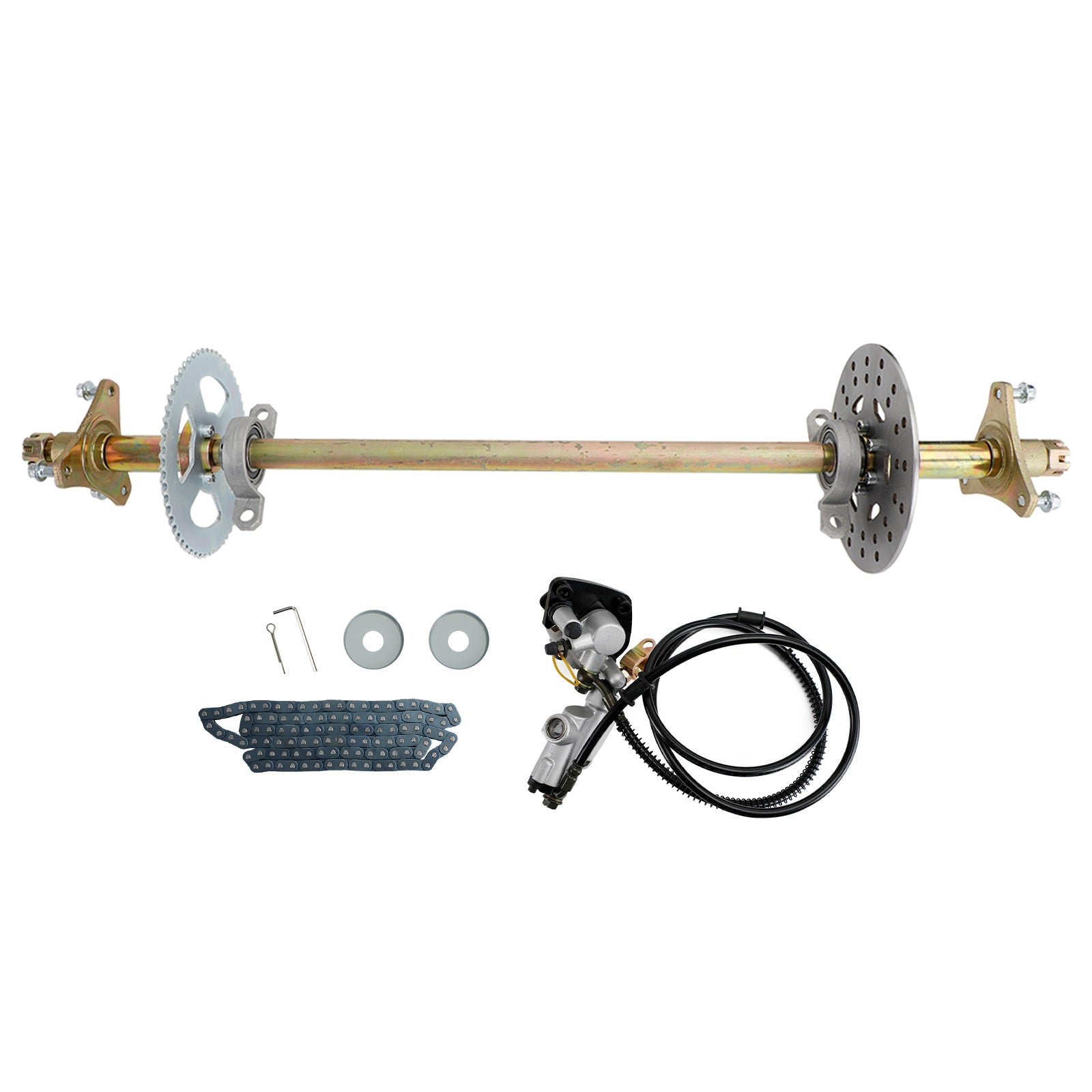 29 inch ATV Quad Go Kart Rear Live Axle Kit Sprocket Brake Hub (Copy)