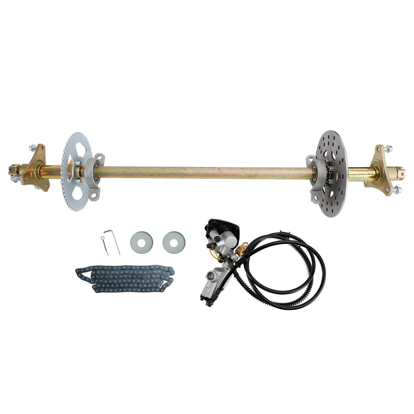 29 inch ATV Quad Go Kart Rear Live Axle Kit Sprocket Brake Hub (Copy)