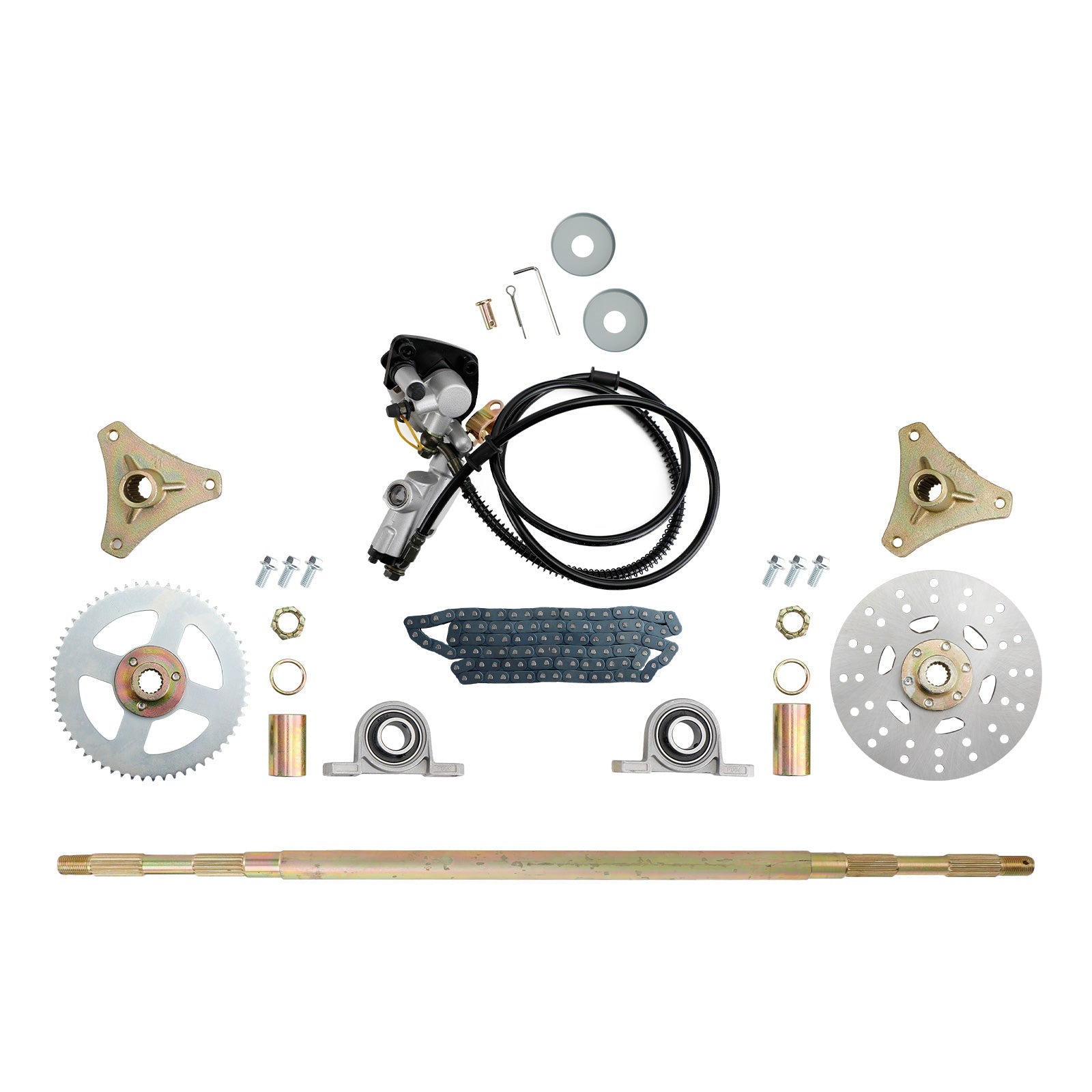 29 inch ATV Quad Go Kart Rear Live Axle Kit Sprocket Brake Hub (Copy)