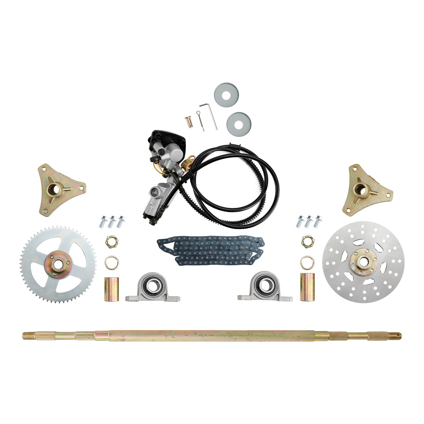 29 inch ATV Quad Go Kart Rear Live Axle Kit Sprocket Brake Hub (Copy)