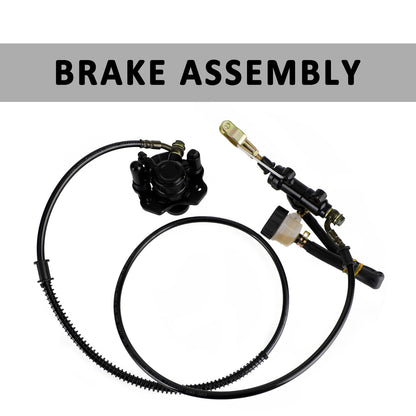 Universal Rear Hydraulic Brake Kit for Go Kart, Golf Cart, ATV – Complete Caliper & Master Cylinder