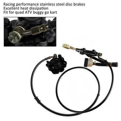 Universal Rear Hydraulic Brake Kit for Go Kart, Golf Cart, ATV – Complete Caliper & Master Cylinder