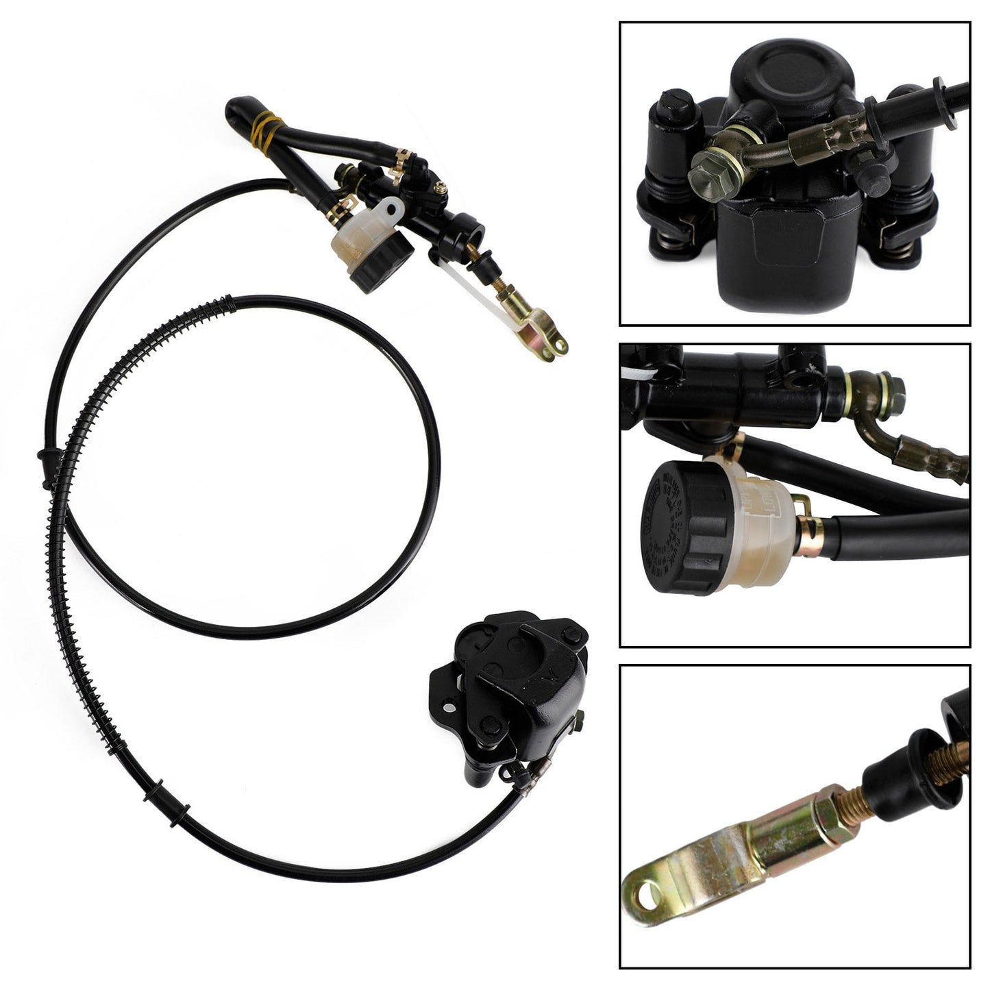 Universal Rear Hydraulic Brake Kit for Go Kart, Golf Cart, ATV – Complete Caliper & Master Cylinder