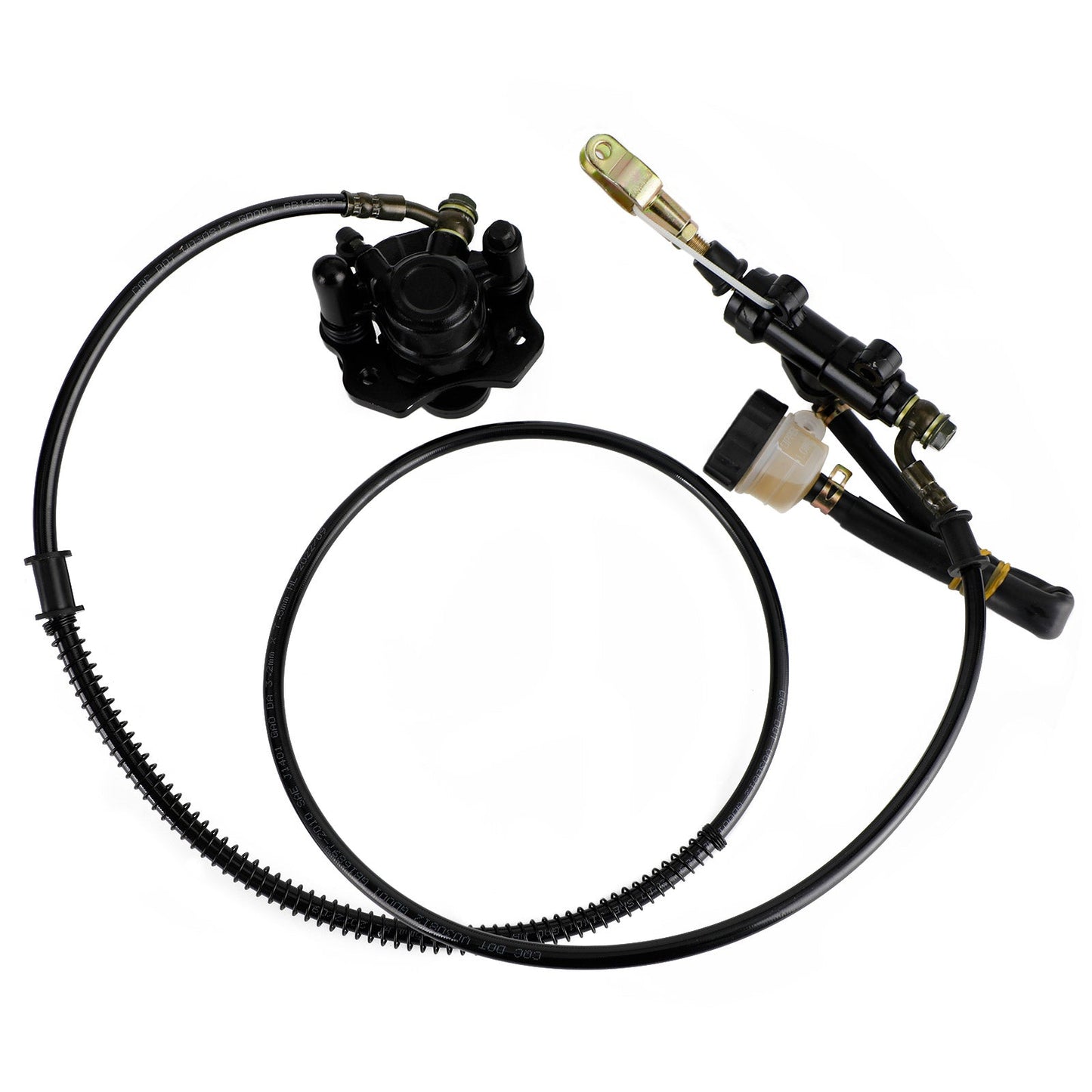 Universal Rear Hydraulic Brake Kit for Go Kart, Golf Cart, ATV – Complete Caliper & Master Cylinder