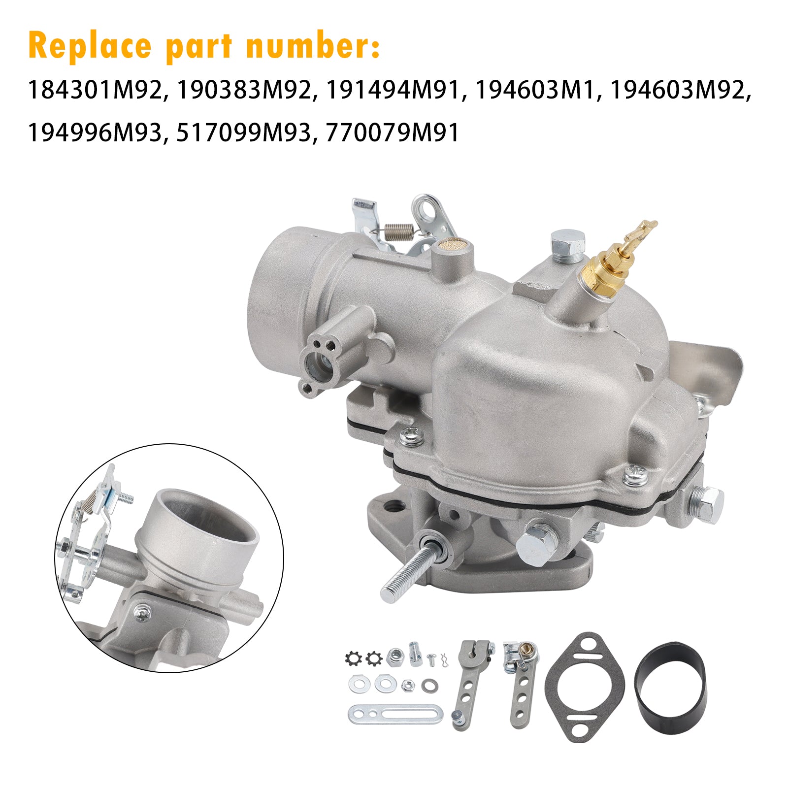 194996M93 Carburetor Fits For Massey Ferguson Tractors 65 3165 165 517099M93