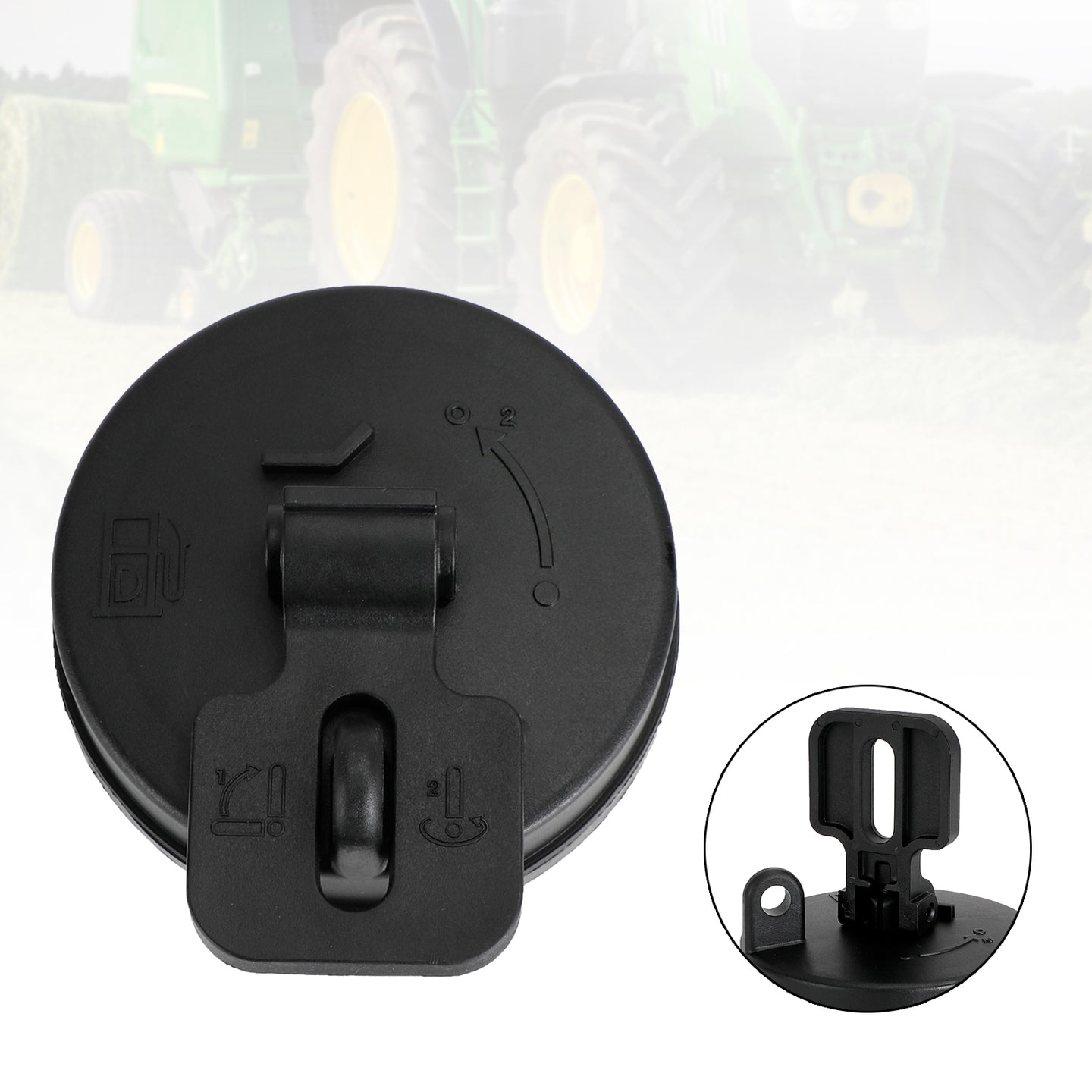 Locking Fuel Cap AT323462 – Compatible with John Deere, Hitachi & Volvo Excavators