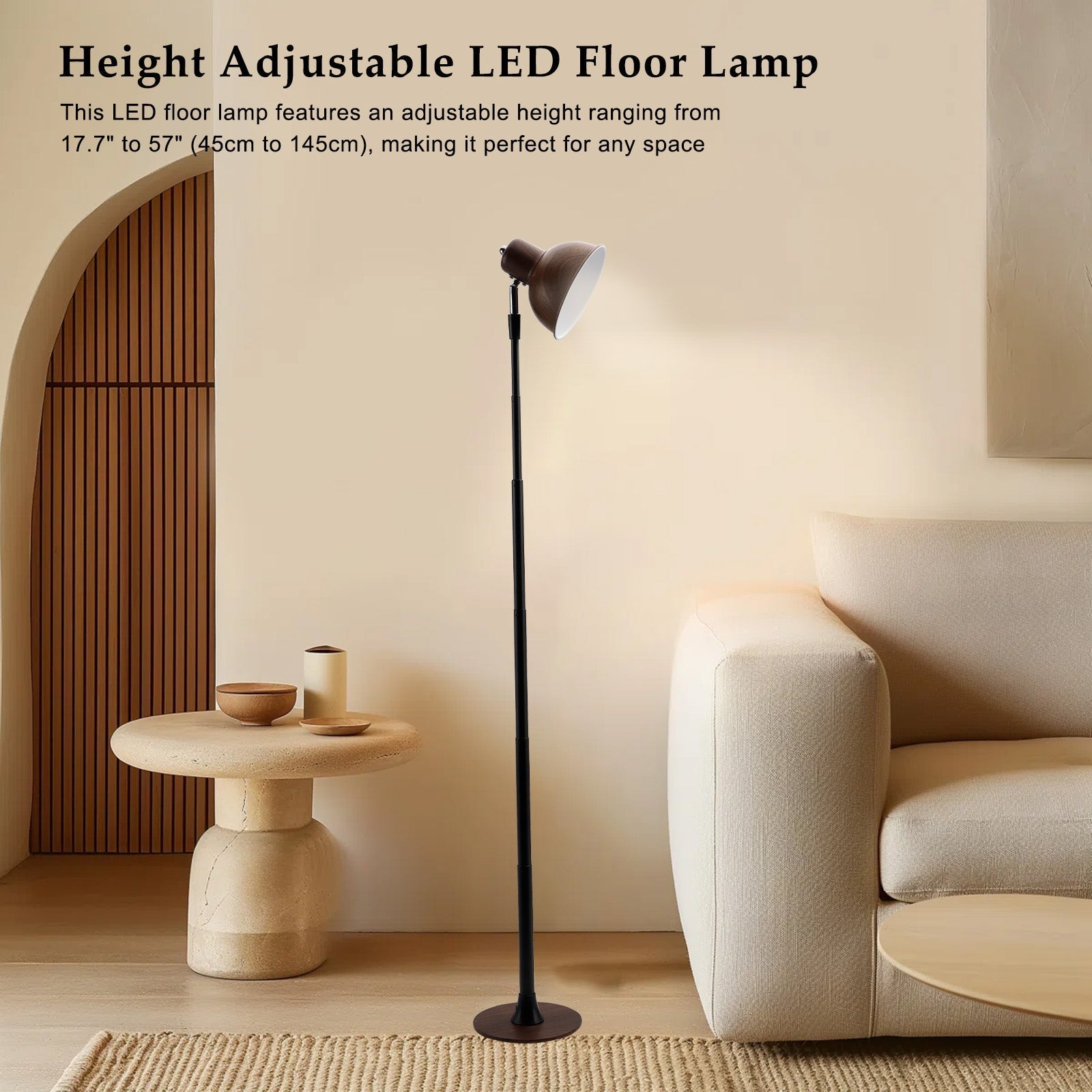 2-in-1 Dimmable LED Floor Lamp