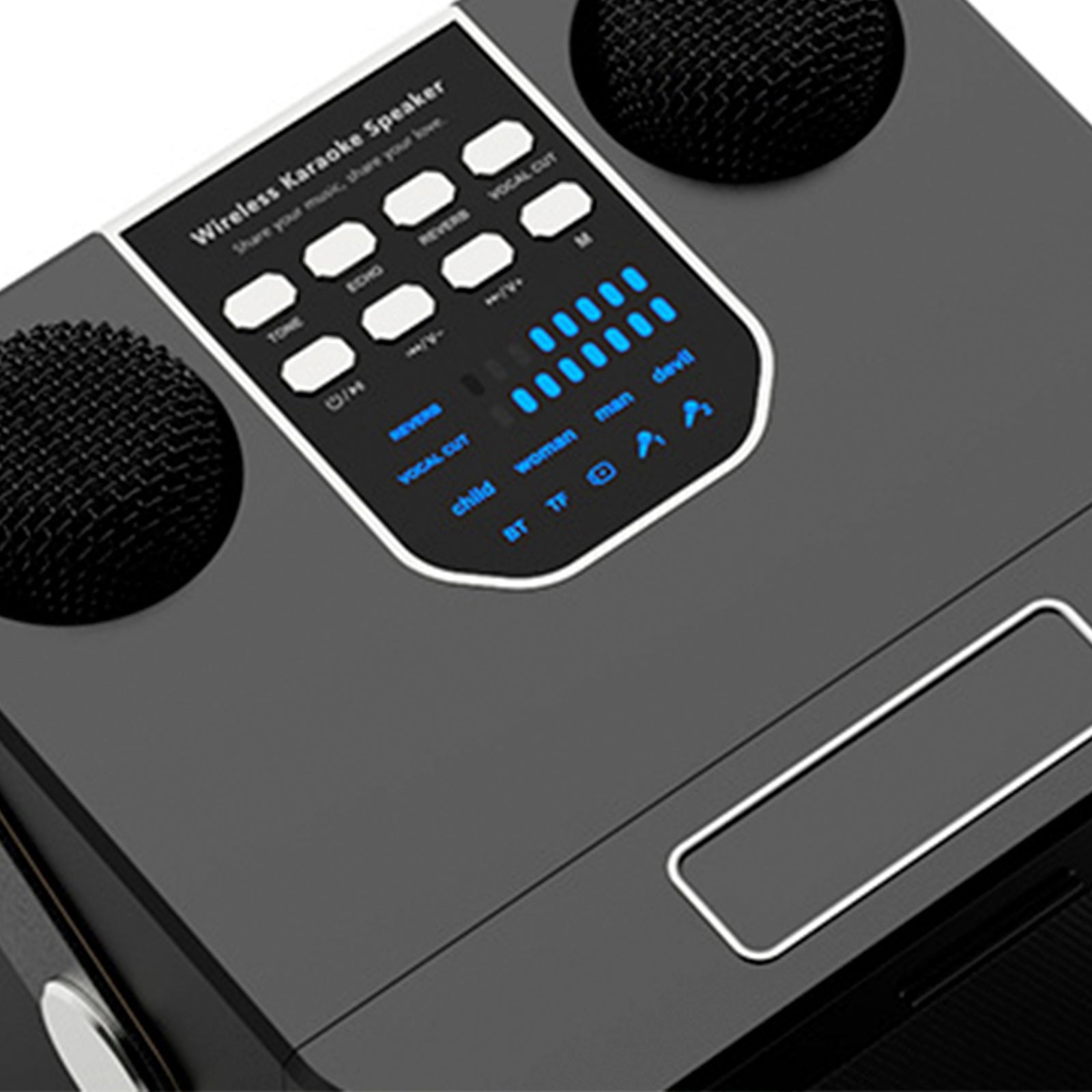 Wireless Bluetooth Speaker Dual Microphone Portable Karaoke Speaker Home Theater