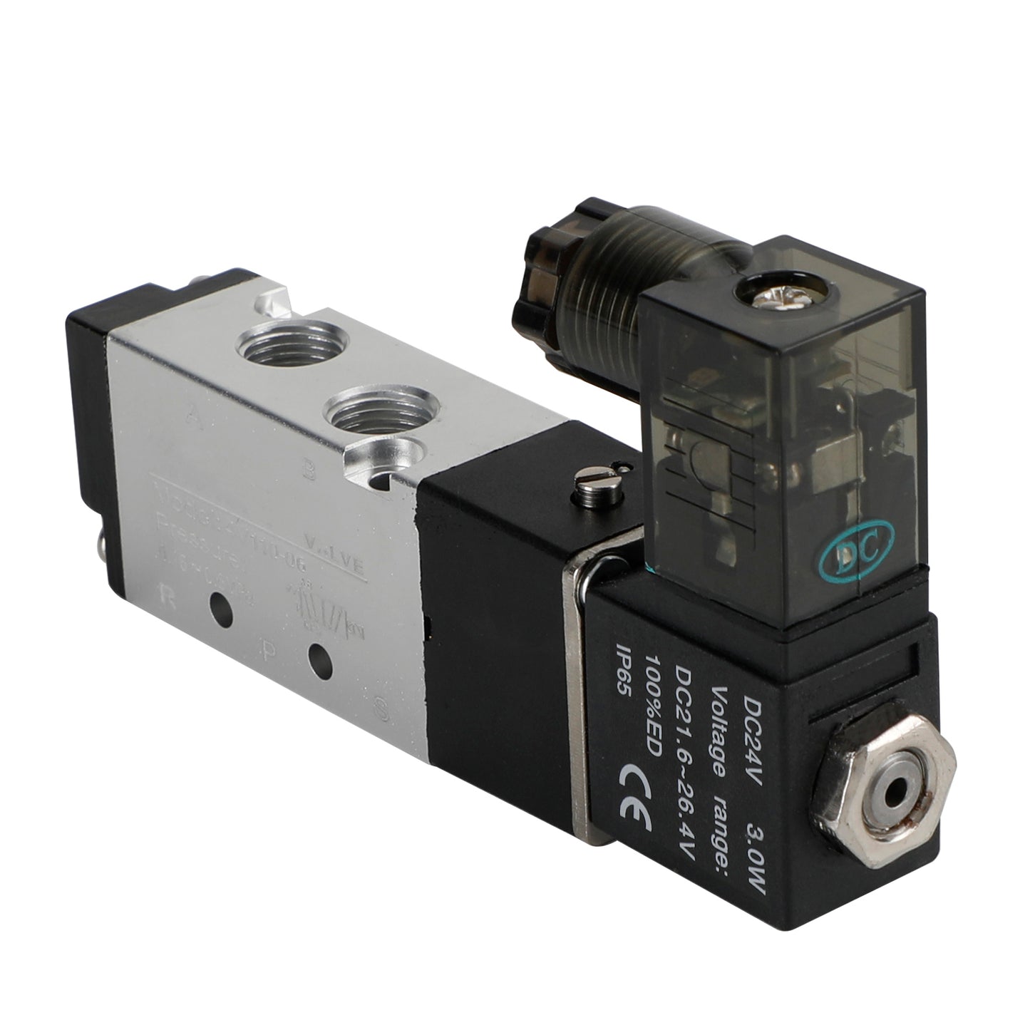 Pneumatic Electric Solenoid Air Valve 4V110-06 2 Position 5 Way PT 1/8", DC 24V