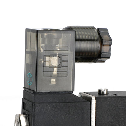 Pneumatic Electric Solenoid Air Valve 4V110-06 2 Position 5 Way PT 1/8", DC 24V