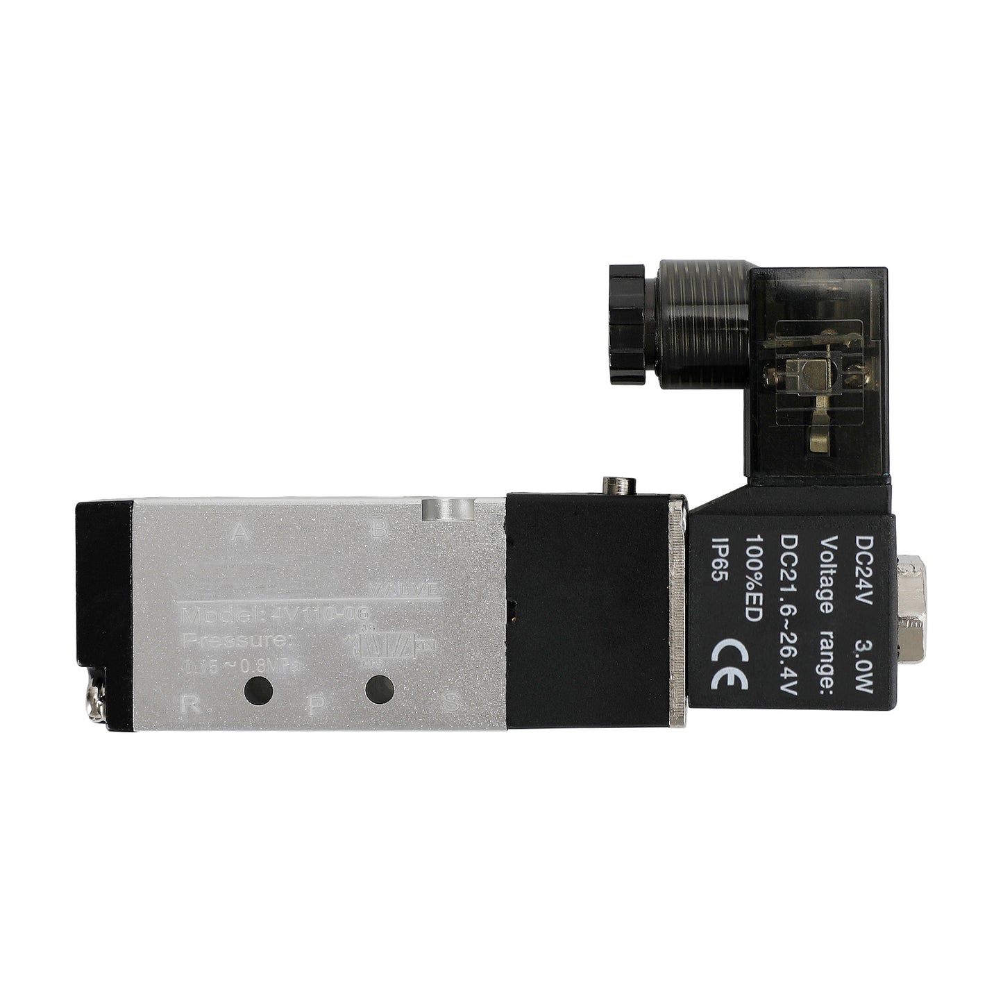 Pneumatic Electric Solenoid Air Valve 4V110-06 2 Position 5 Way PT 1/8", DC 24V