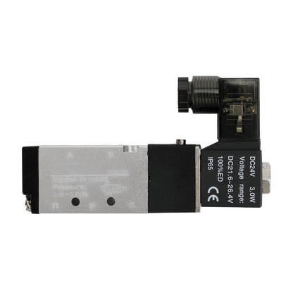 Pneumatic Electric Solenoid Air Valve 4V110-06 2 Position 5 Way PT 1/8", DC 24V