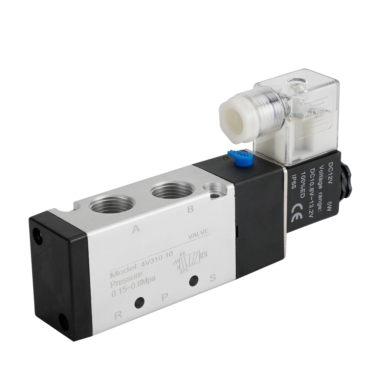 Pneumatic Electric Solenoid Air Valve 4V310-10 2 Position 5 Way PT 3/8", DC 12V